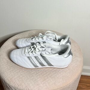 Adidas White and Silver Sneakers